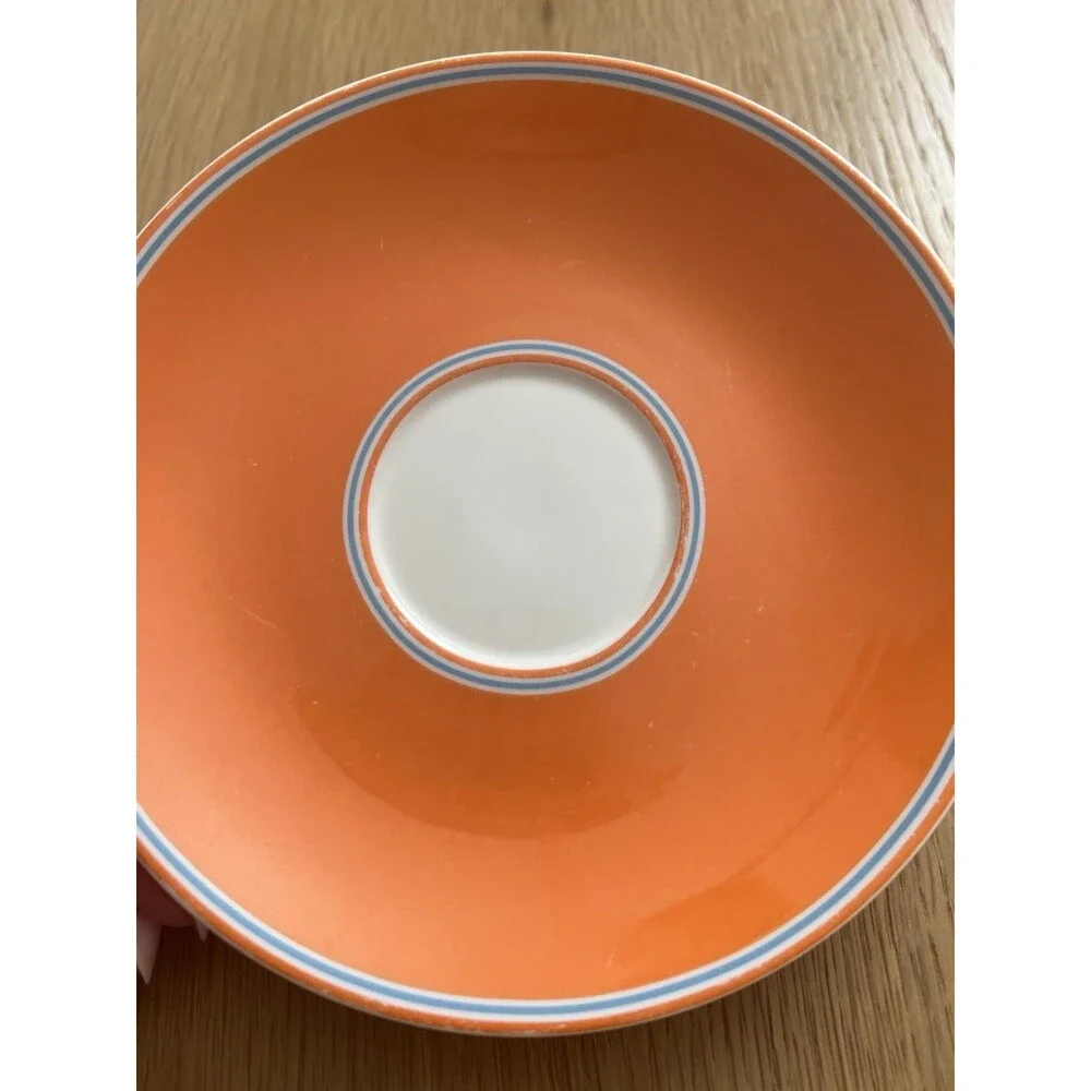 Lenox Kate Spade New York Cays Stripe Orange Tea Saucer Plate